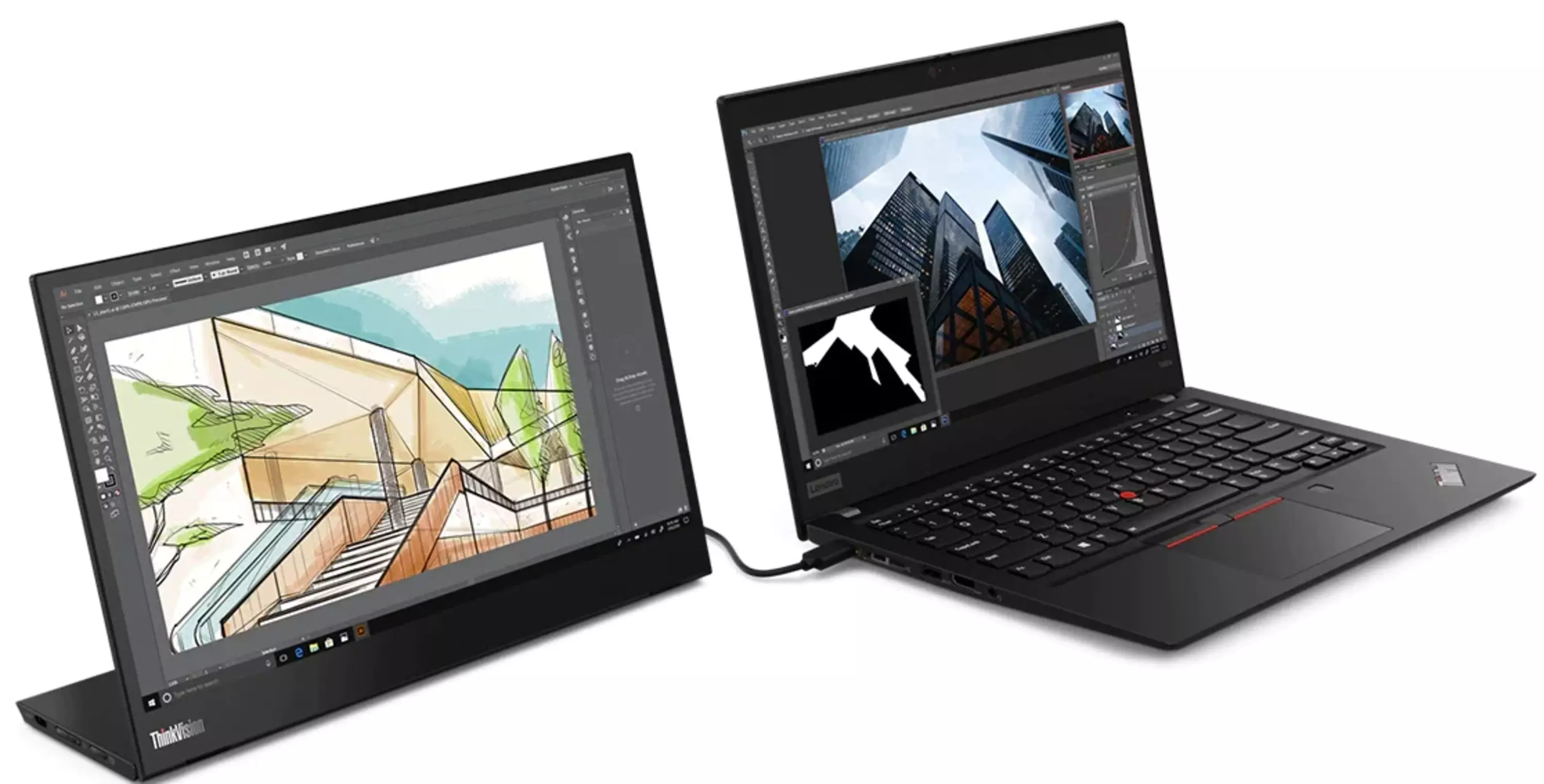 Lenovo ThinkVision M14d - LED monitor - 14