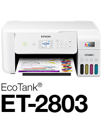 EcoTank ET-2803 Wireless Color All-in-One Cartridge-Free Supertank