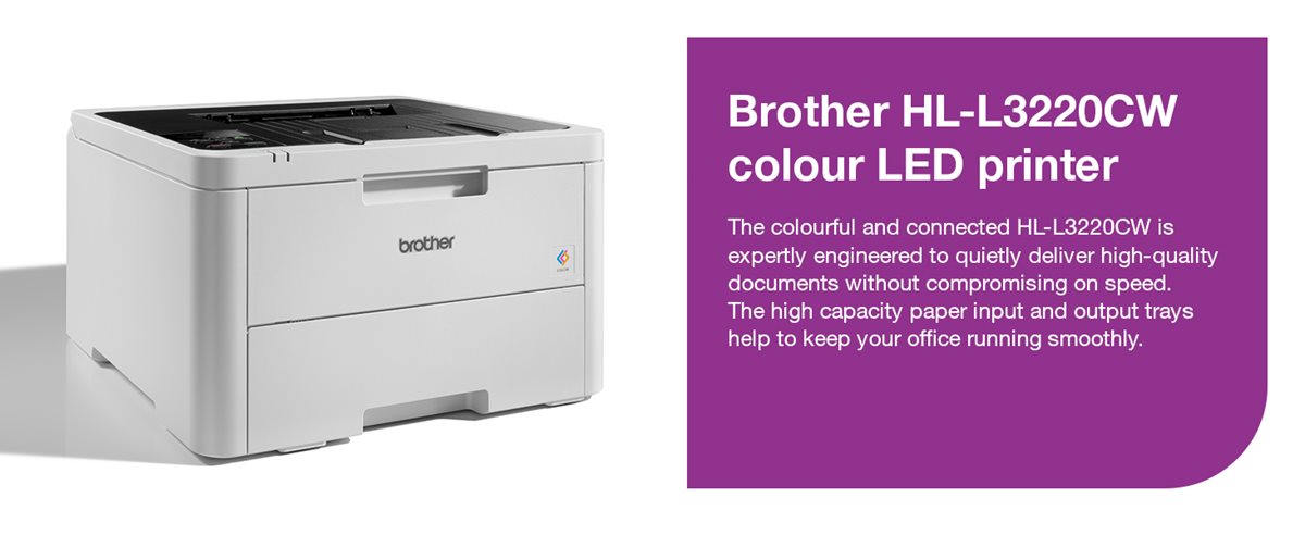 Brother HL-L3220CW wireless colour LED printer header