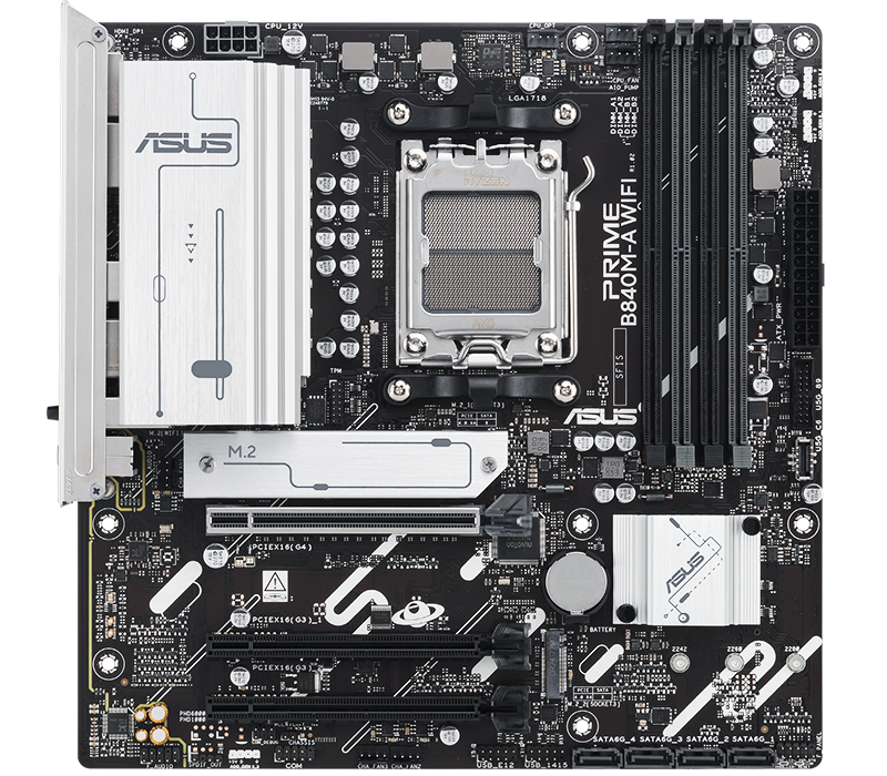 ASUS B840M-A PRIME WIFI-CSM AMD AM5 microATX Motherboard - Micro
