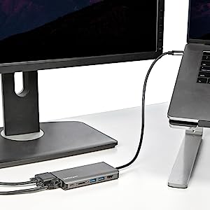 StarTech USB C 8-in-1 Multiport Adapter - HDMI/VGA, 3x USB 3.0, Ethernet, SD, Audio, 100W PD