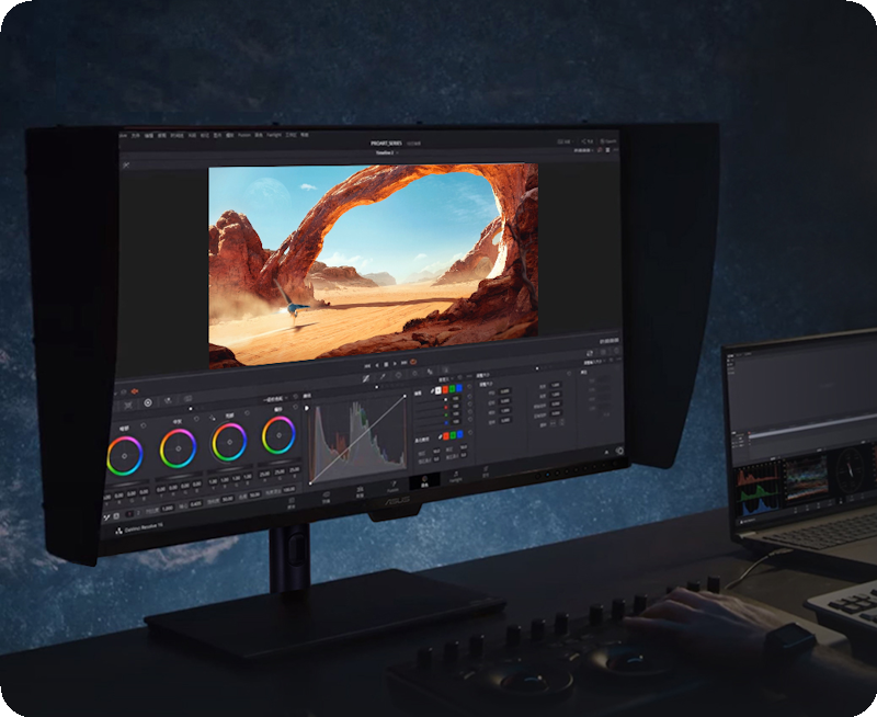 ProArt Display with color grading image in the studio