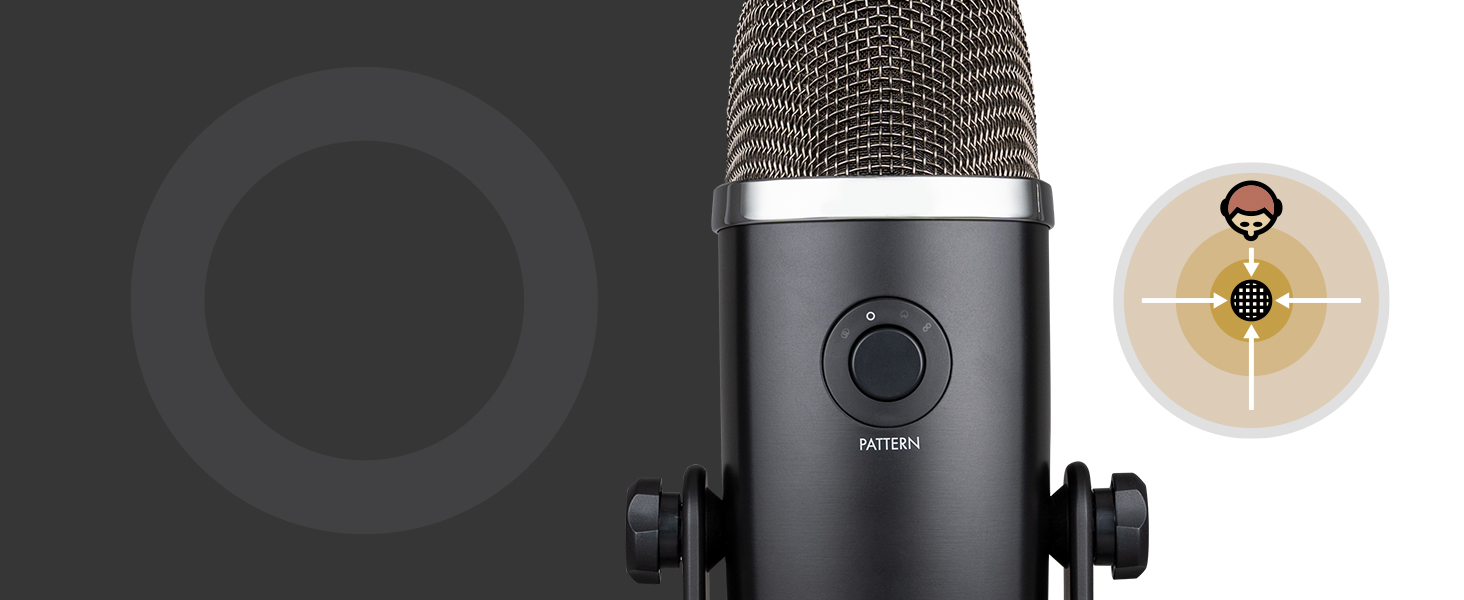 Mic Yeti X Microphone for Windows PC and Mac - Blackout