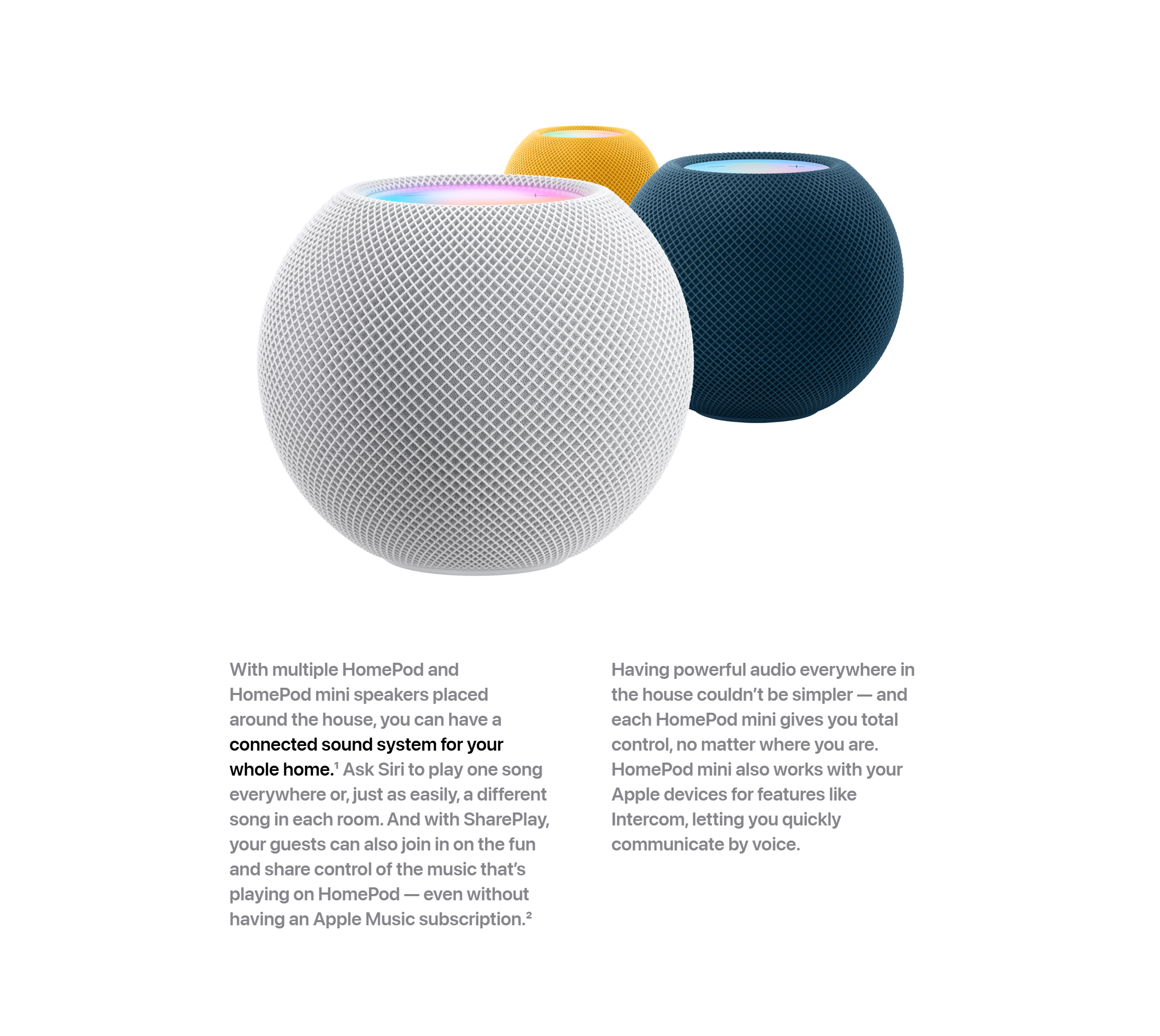美品　Apple Pod mini HomePod mini - ブルー - Apple（日本）