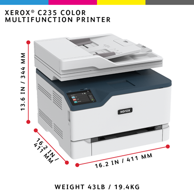 Dimensions and image of the device.