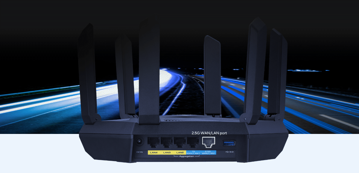 ASUS RT-AXE7800 - wireless router - Wi-Fi 6E - 802.11a/b/g/n/ac/ax (Wi ...
