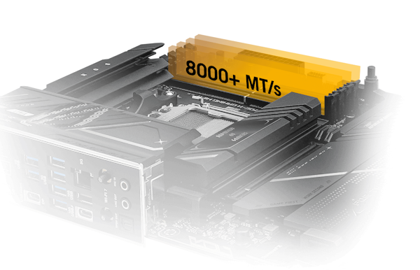 Mit dem Strix X870E-H kannst du den Speicher auf bis zu 8400+ MT/s übertakten.