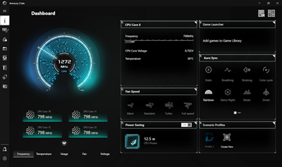 Armoury Crate Power Saving setting UI