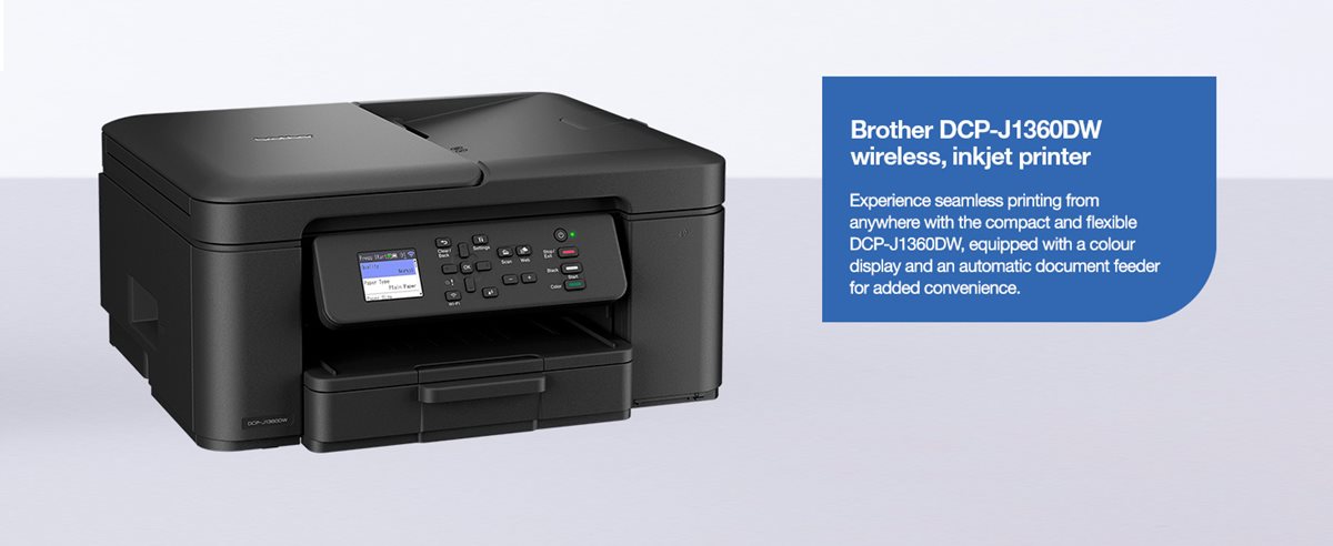 Brother DCP-J1360DW wireless, inkjet printer header