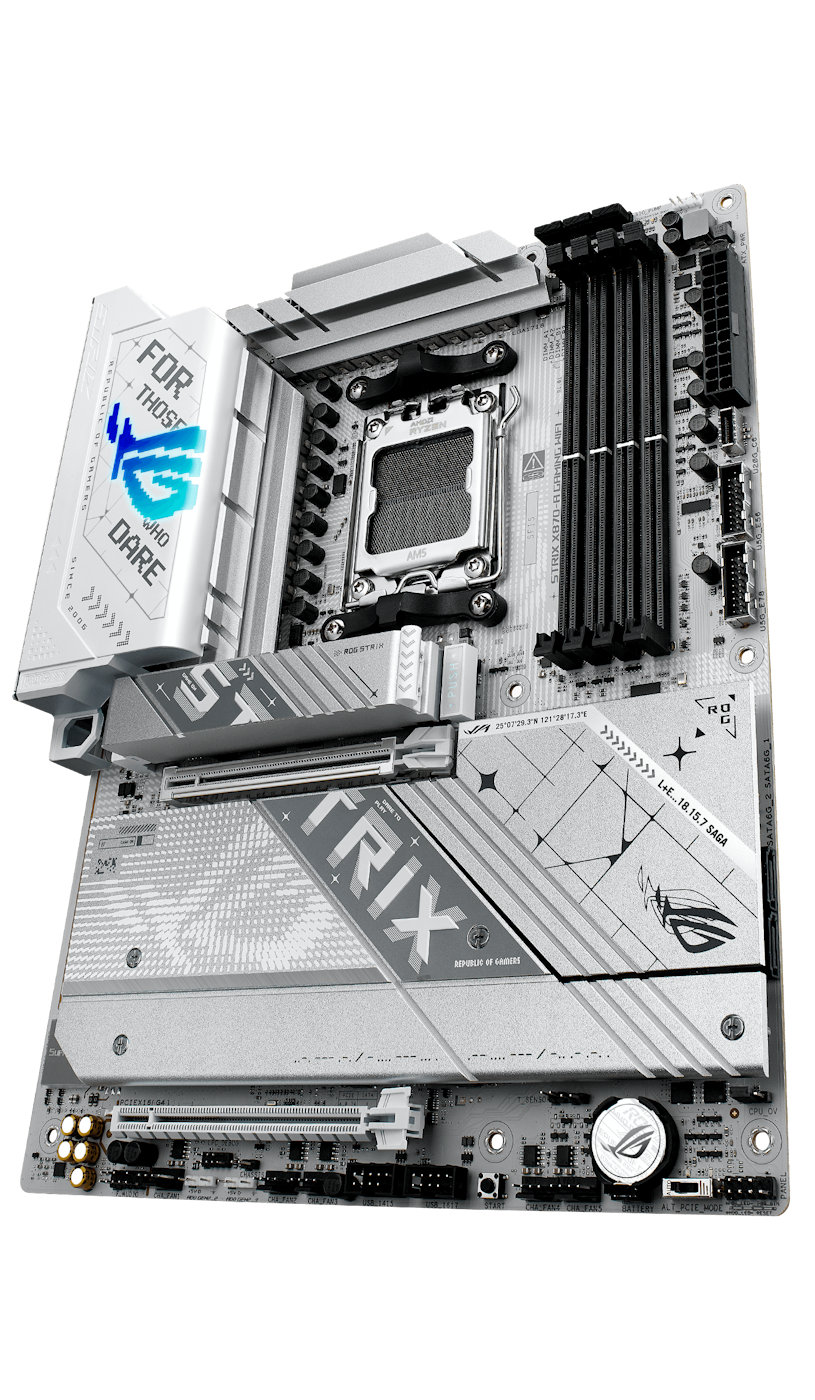 Das ROG Strix X870-A ist bereit, in Lichtgeschwindigkeit zu starten.