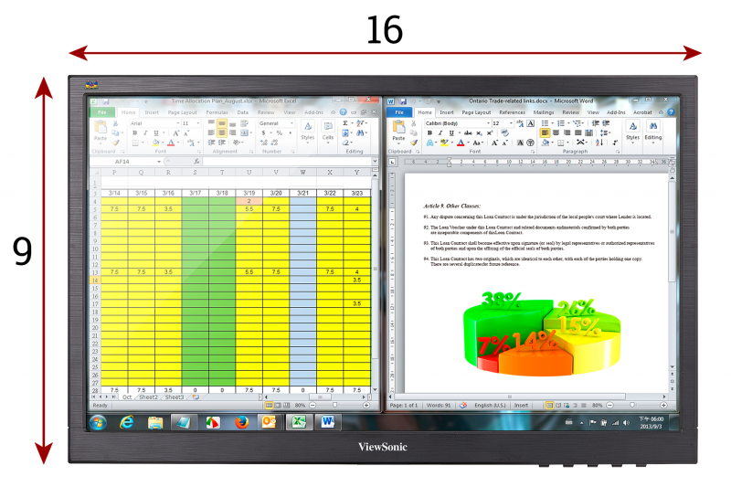 ViewSonic VA1903h - LED monitor - 19