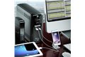 slide 6 of 8, zoom in, cyberpower bl1450u battery backup - in use protecting a home office