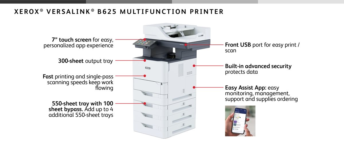 Xerox Versalink B625dn Printer Dell Usa 3537