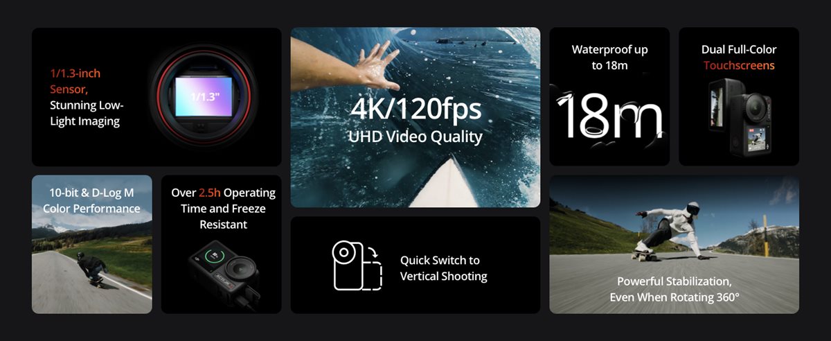 DJI Osmo Action 4 key features