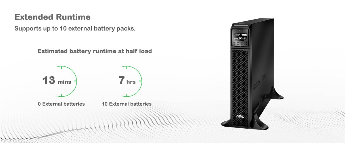 APC Smart-UPS On-Line SRT1500XLA with external battery pack