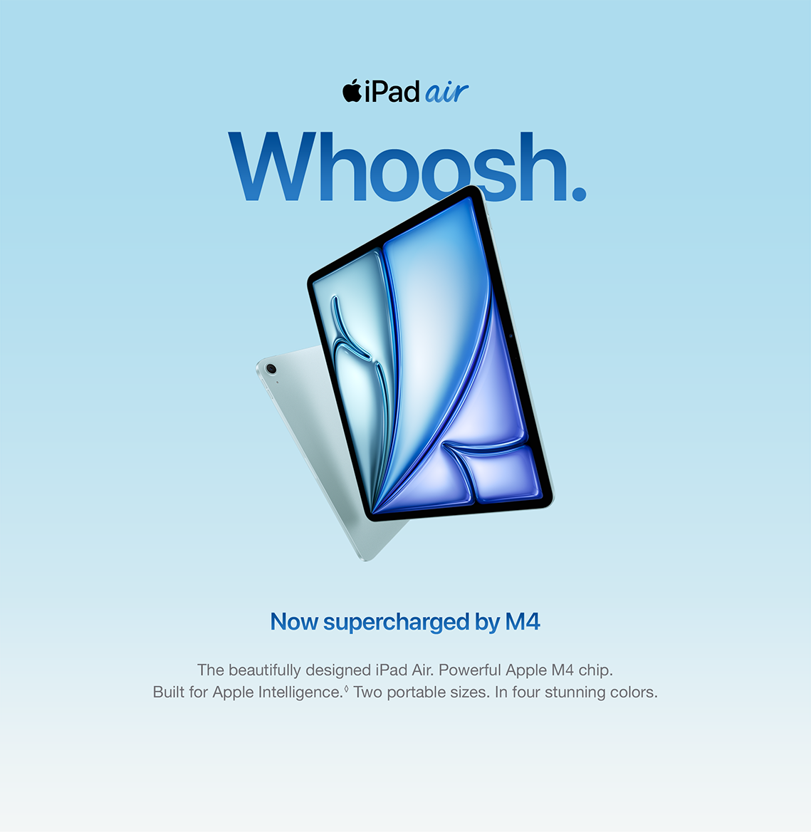 2026 11-inch iPad Air M4, Built for Apple Intelligence, Wi-Fi 1TB
