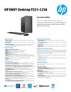 HP ENVY Desktop TE01-3254 datasheet