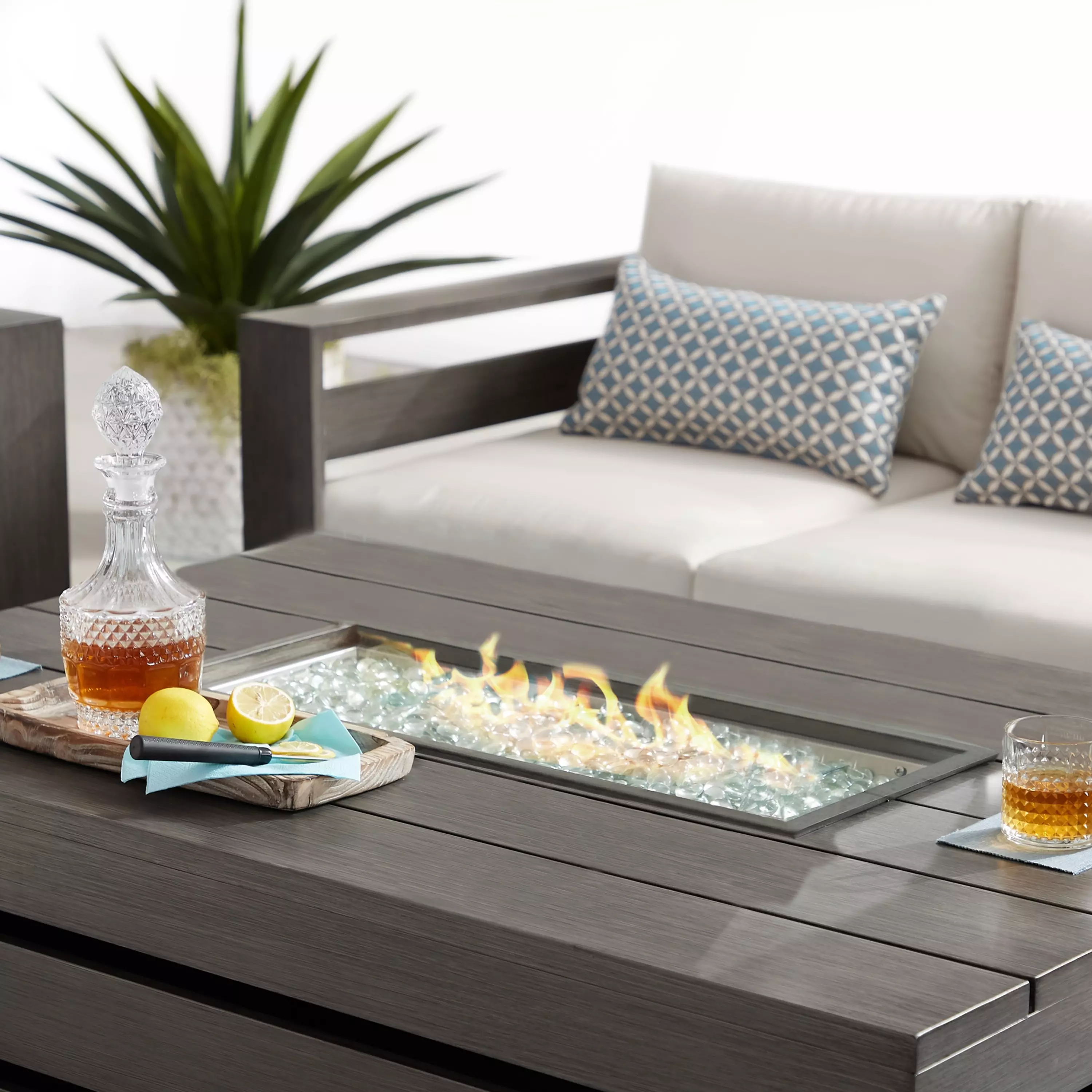 Whitney 5-piece Patio Conversation Set with Fire Table | Costco