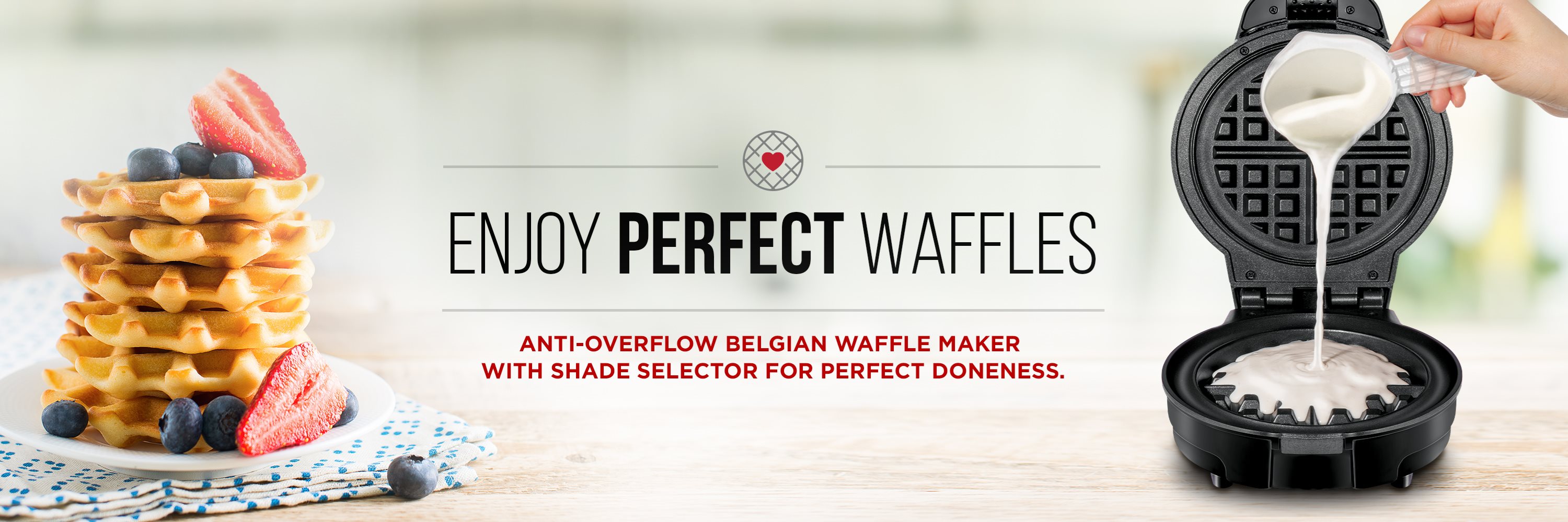 Chefman Anti-Overflow Belgian Waffle Maker - Black | BJ's Wholesale Club