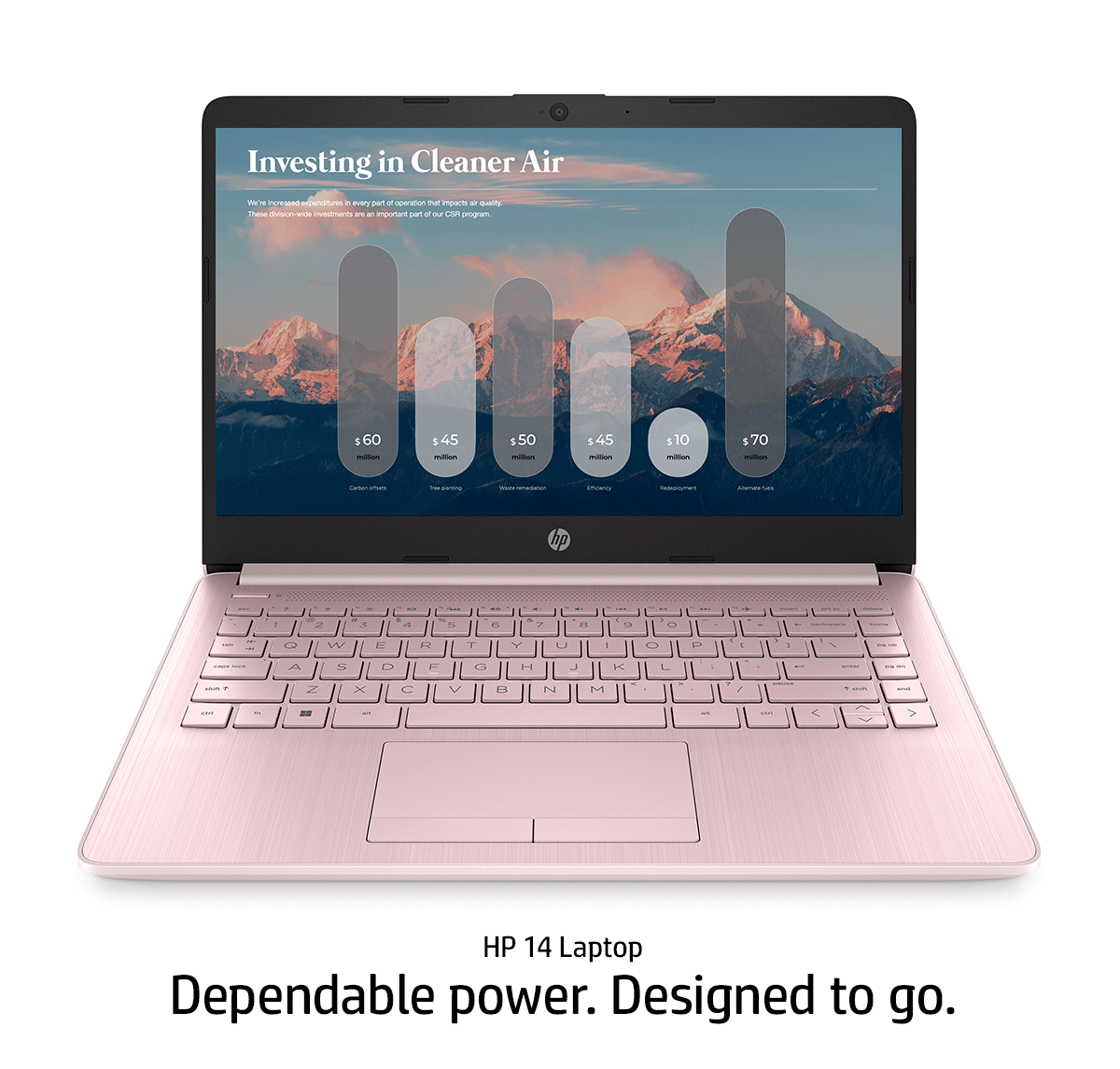 HP Stream 14 Laptop, Intel Celeron N4020 Processor, 4GB RAM, 64GB eMMC,  Pink, Windows 11 (S mode) with Office 365 1-yr, 14-cf2112wm 