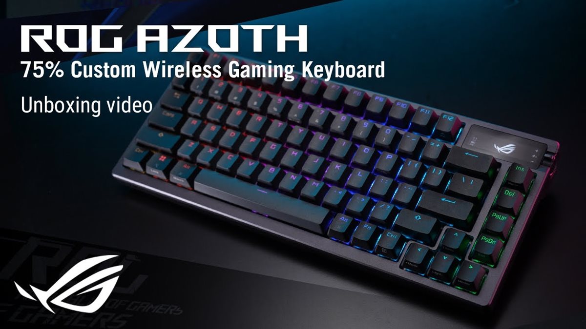  ASUS ROG Azoth 75 Wireless DIY Custom Gaming Keyboard,  RGB-Black & ROG Harpe Ace Aim Lab Edition Gaming Mouse, 54 g  Ultra-Lightwieght : Electronics