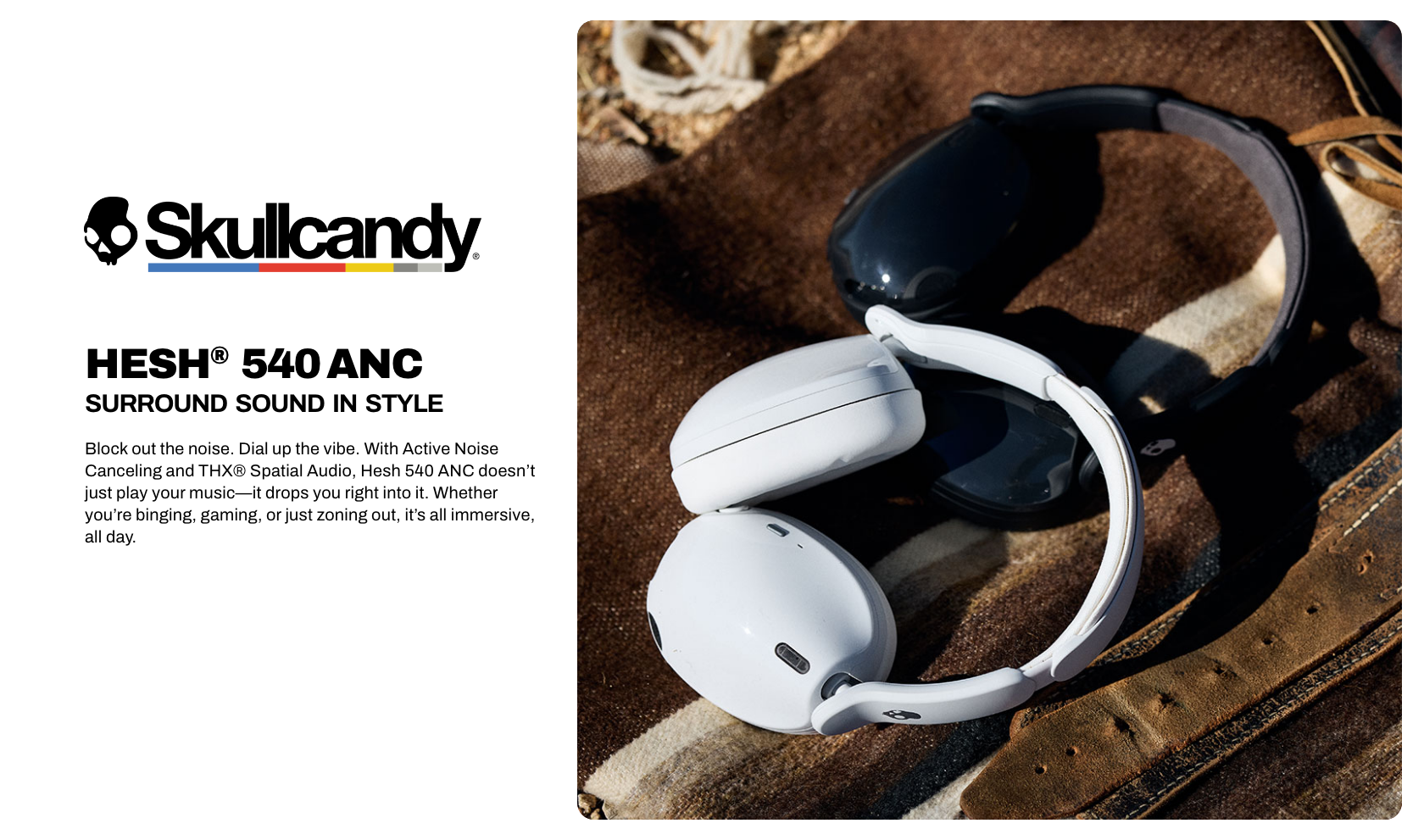 Buy Skullcandy Hesh 540 ANC Over-Ear Wireless Headphones - Black