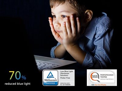 70% blue light reduction for eye care