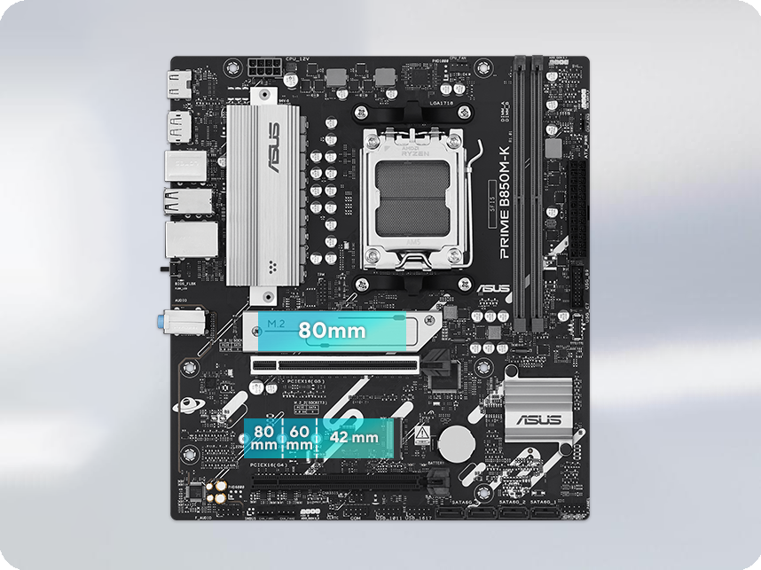 Grafik, die verschiedene M.2-Steckplätze auf einem Mainboard zeigt.