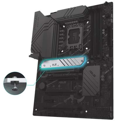 The PRIME Z790-P WIFI D4 motherboard offers M.2 heatsink.