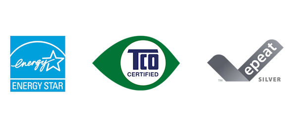 EPEAT Silber, Energy Star, TCO-zertifizierte Logos