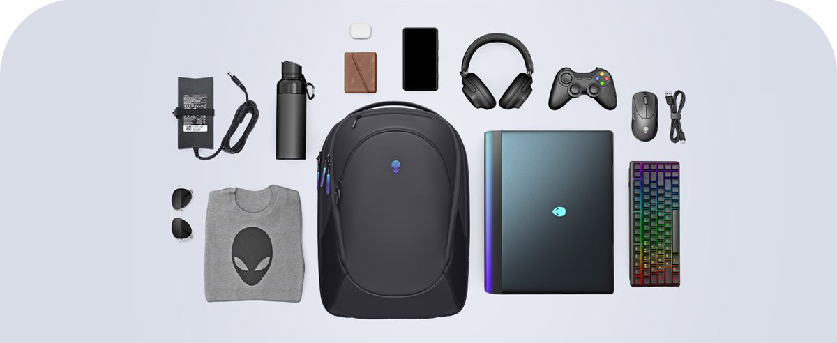 Free Shipping! Alienware Backpack AW7825P 28L Capacity Water