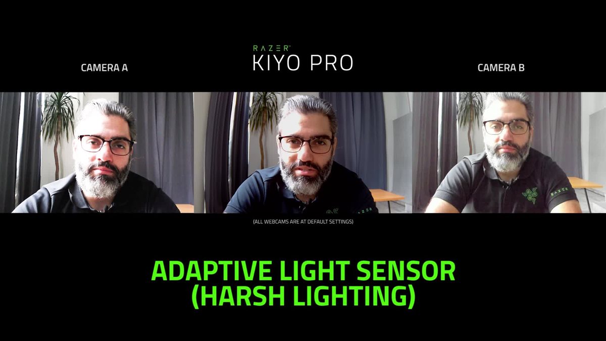 Razer Kiyo Pro Streaming Webcam Uncompressed 1080p 60FPS - High-Performance  Adaptive Light Sensor - HDR-Enabled - Fast USB 3.0