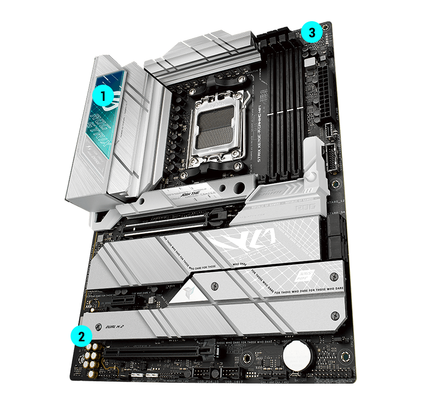 ASUS ROG STRIX X670E-A GAMING WIFI 6E Socket AM5 (LGA 1718) Ryzen 7000 gaming  motherboard(16 power stages, PCIe 5.0, DDR5 support, four M.2 slots  with heatsinks, USB 3.2 Gen 2x2,