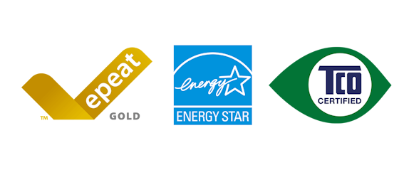 Epeat Silver, ENERGY STAR, TCO CERTIFIED-Logos