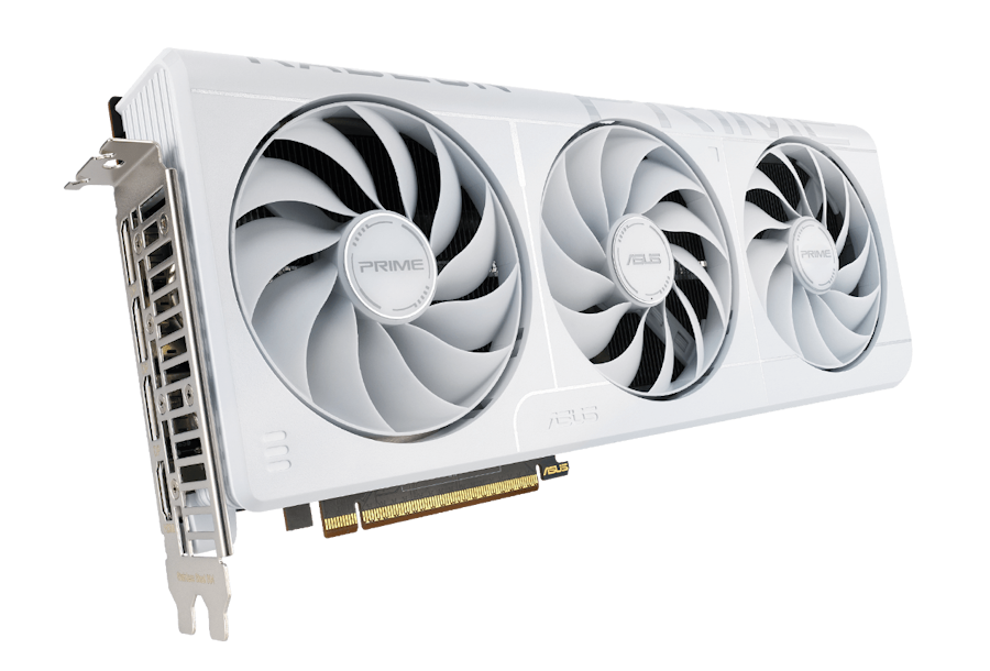 Prime Radeon RX 9070 XT White Edition graphics card key visual
