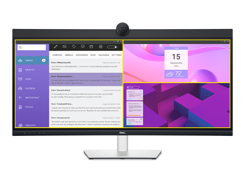 Dell P3424WEB - LED monitor - curved - 34