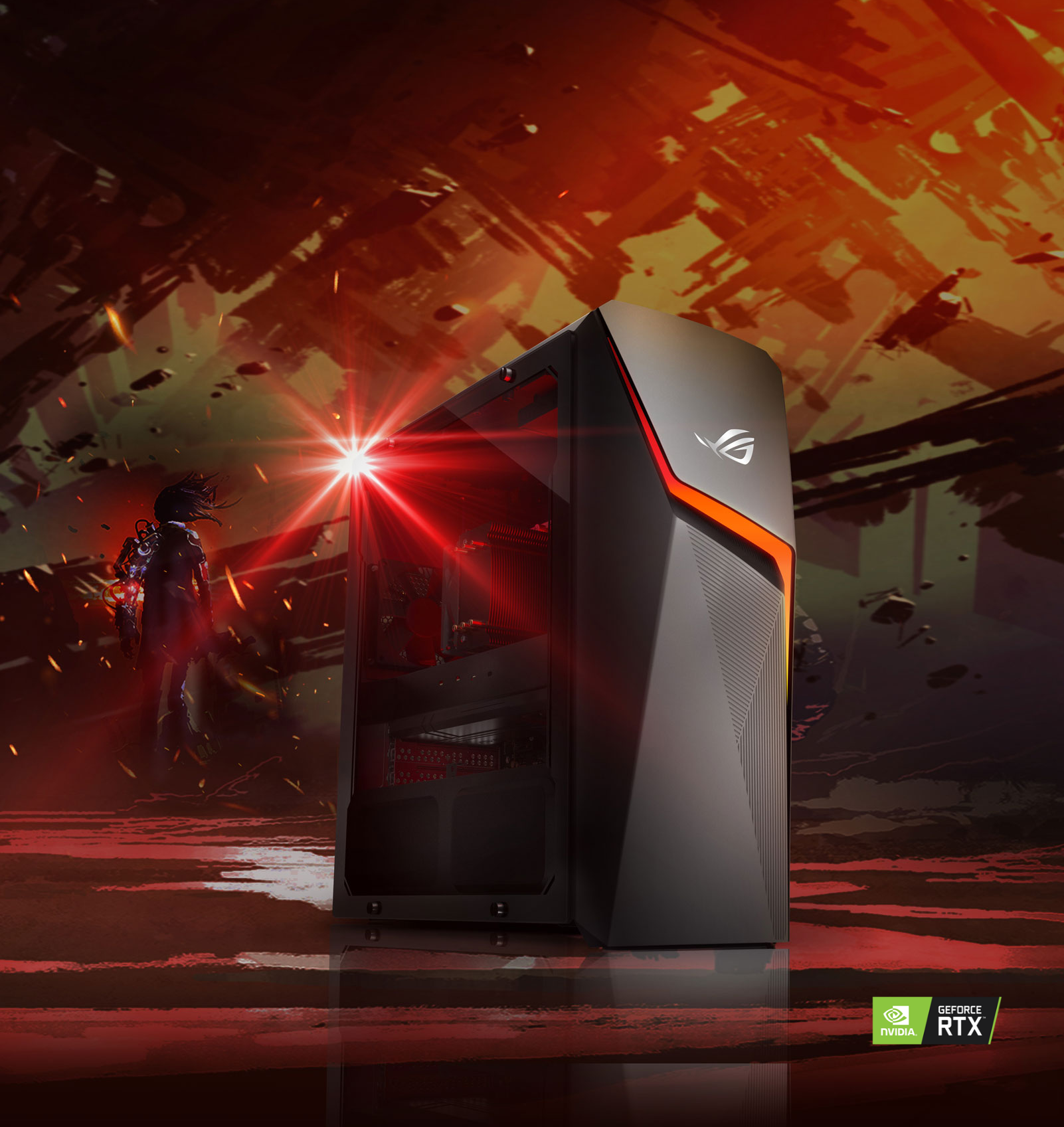 Asus Rog Strix Gl10 Gl10dh-mh772 Gaming Desktop Computer Amd