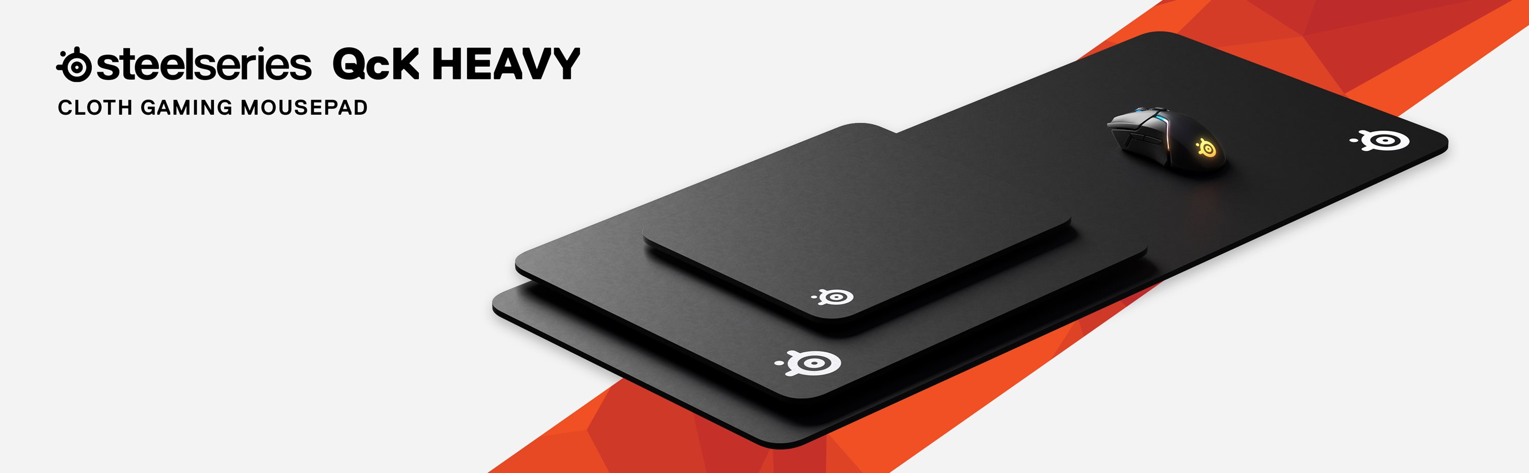 SteelSeries QcK Heavy - Cloth Gaming Mouse Pad - Extra Thick Non-Slip  Rubber Pad - Exclusive Microfiber Surface - Size M PC