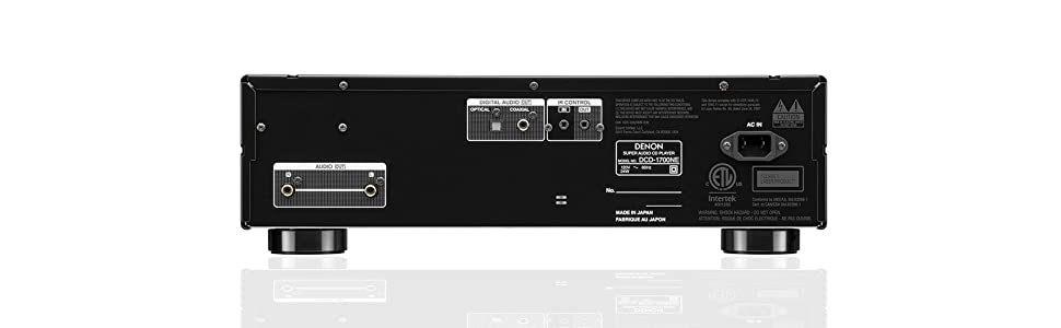 DENON DCD-1700NE back view