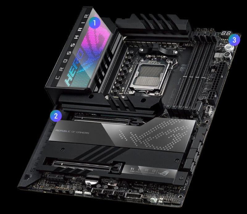 Gaming immersion specs of the ROG Crosshair X670E Hero