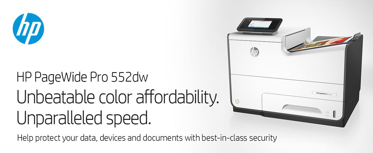 HP PageWide Pro 552dw Page Wide Array Printer - Color 70 ppm Mono