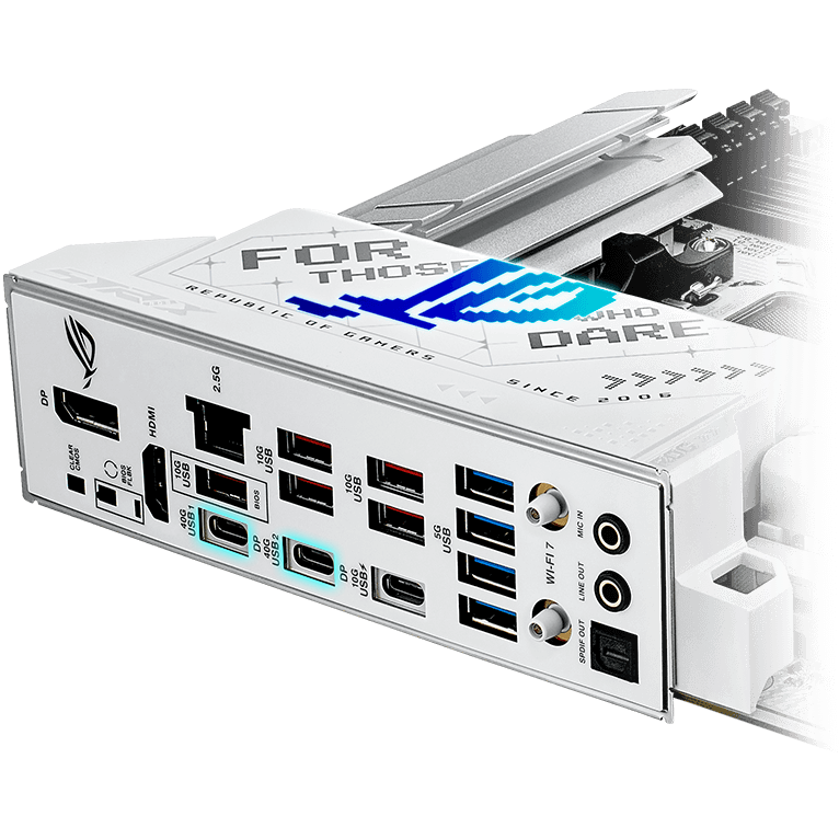 Das Strix X870-A verfügt über zwei USB4® PORTS