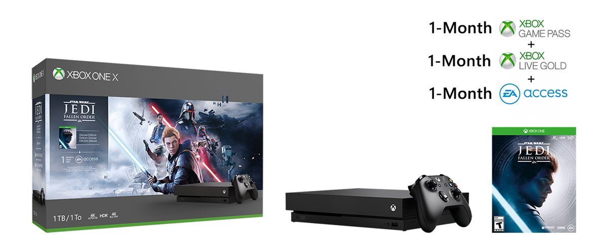 Uitgestorven Franje Hinder Microsoft Xbox One X 1TB Star Wars Jedi: Fallen Order™, Black, CYV-00411 -  Walmart.com