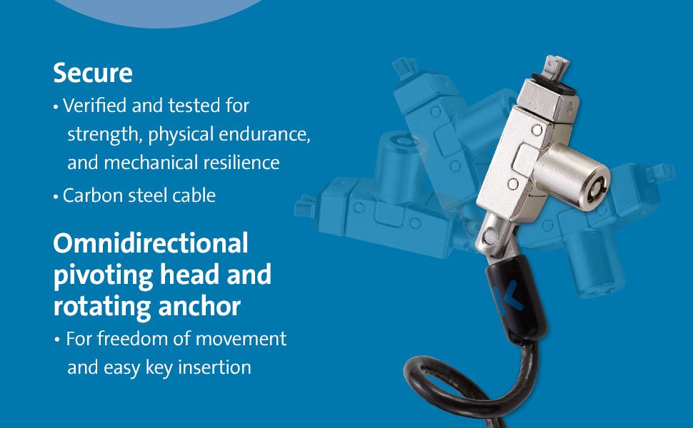 Kensington N17 Combination Cable Lock for Dell Devices with Wedge Slots -  Security cable lock
