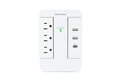 slide 2 of 9, zoom in, cyberpower mp1088ww wall tap surge protector - front