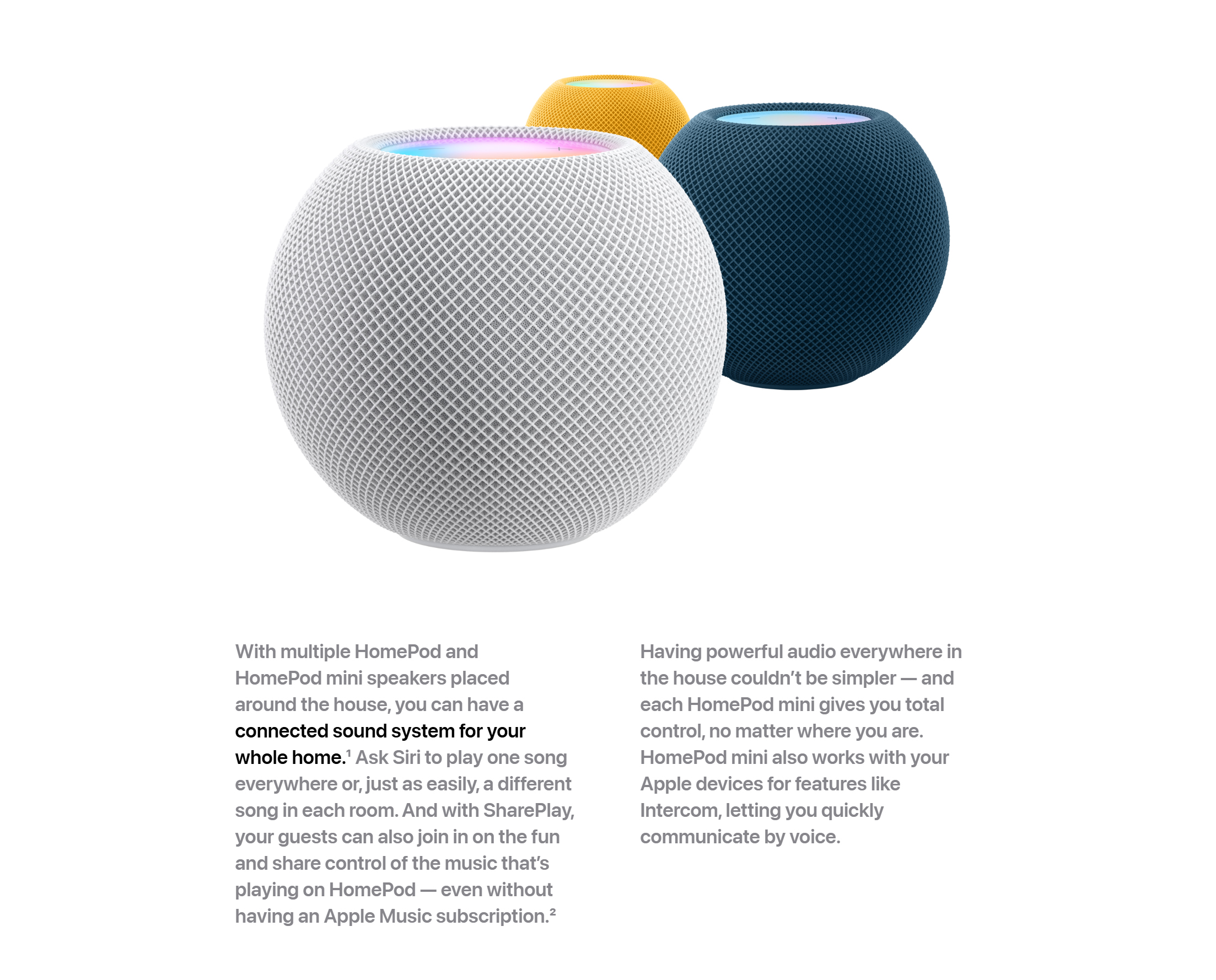 Buy Apple HomePod Mini Smart Speaker - Blue | Wireless speakers