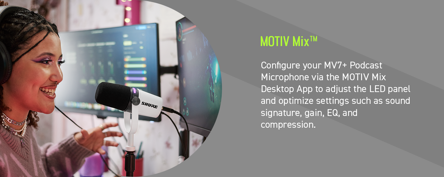 Shure MV7+ USB-C/XLR Dynamic Podcast Microphone - Thumbnail 4