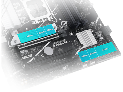 Supports two M.2 slots