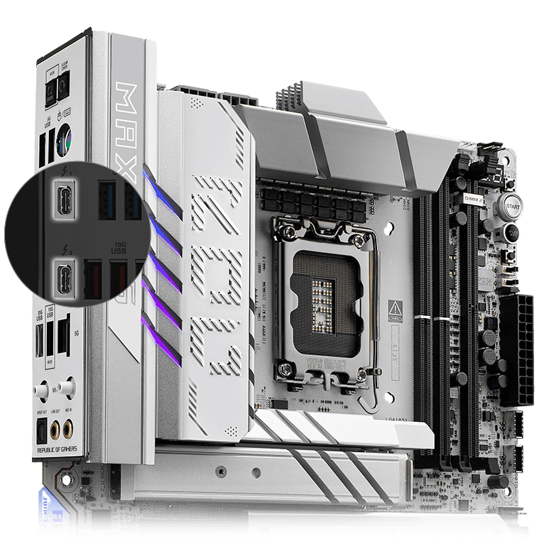 ZWEI THUNDERBOLT 4 TYPE-C® ANSCHLÜSSE