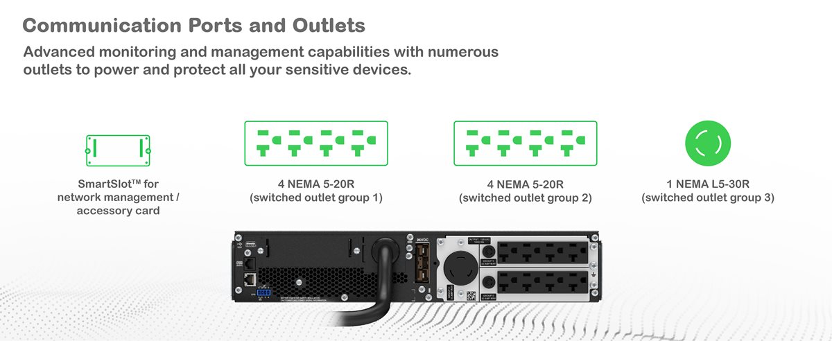 APC Smart-UPS Ultra SRT3000RMXLA in a rack with an employee in server room